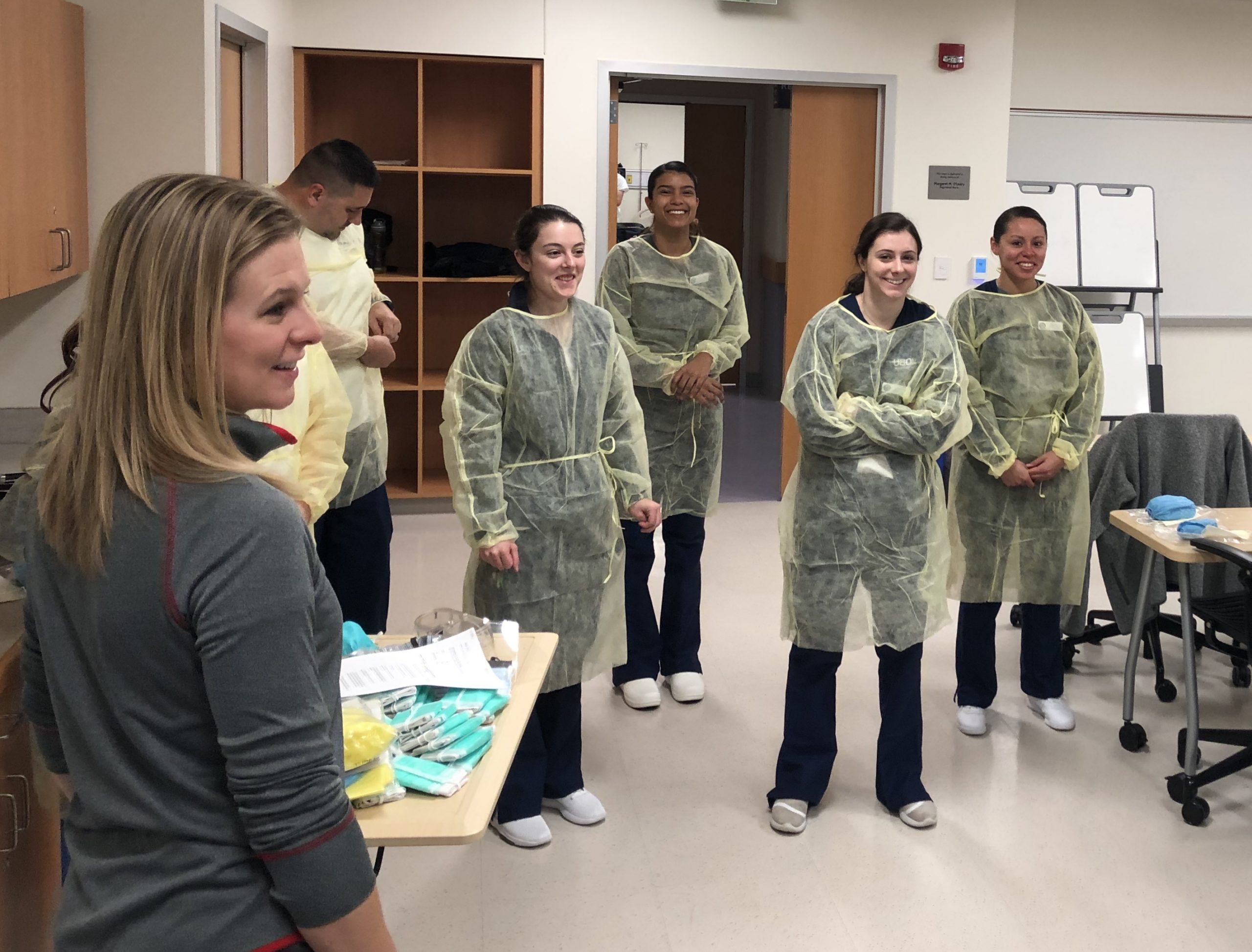 CEIN students attend a class at the UConn Waterbury campus.